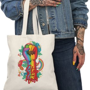 Stop Hate Canvas Tote Bag One7 Store Canada (2)